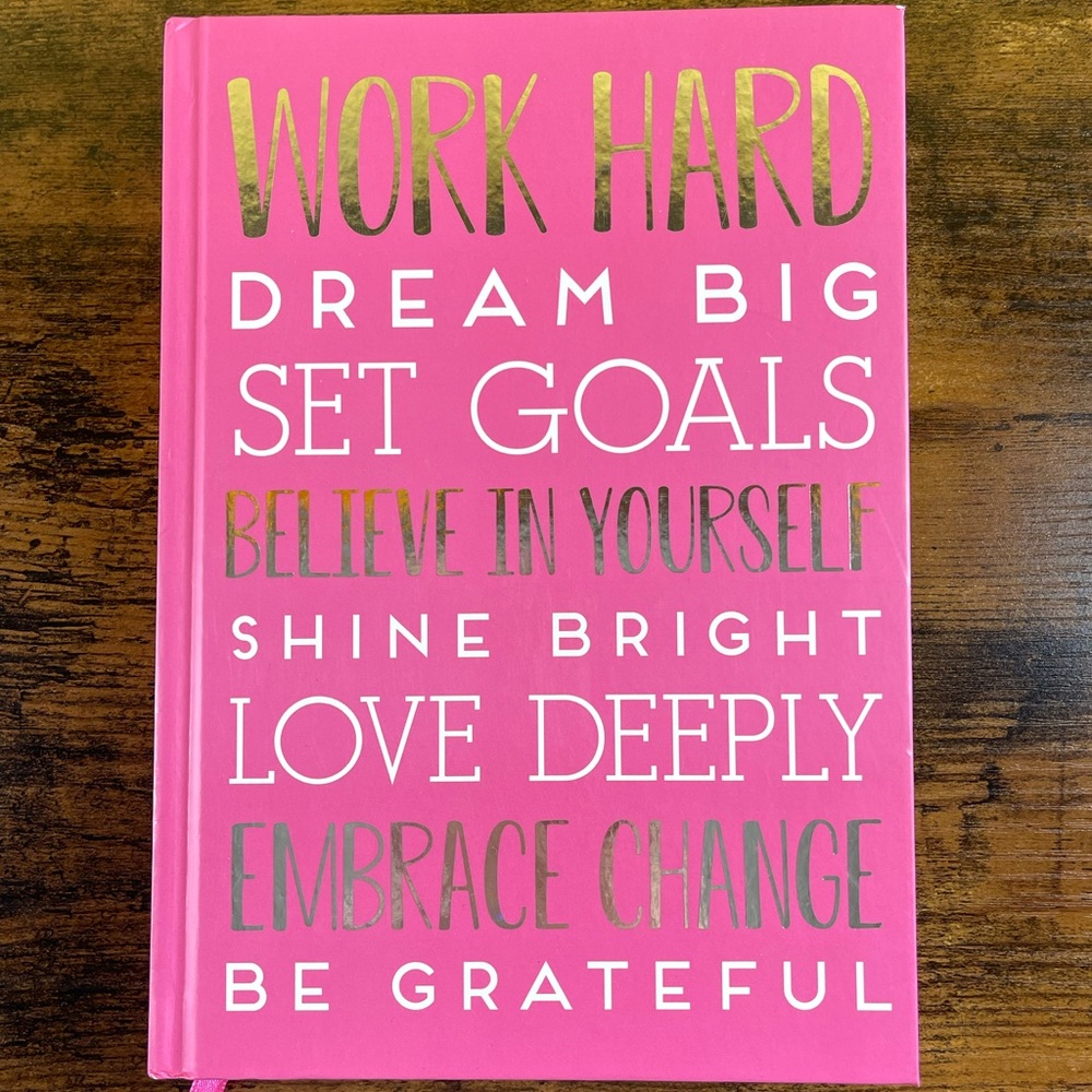 2/25 Work Hard Set Goals journal